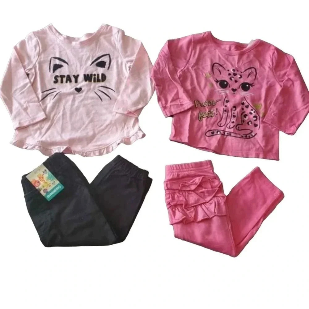 12m Girls 4piece Set 16, Baby Girls Shirts and Tops, outfit sets